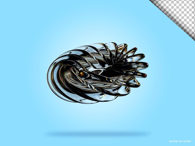 Abstract forma geometrica dispersione futuristica materiale di vetro design 3d rendering