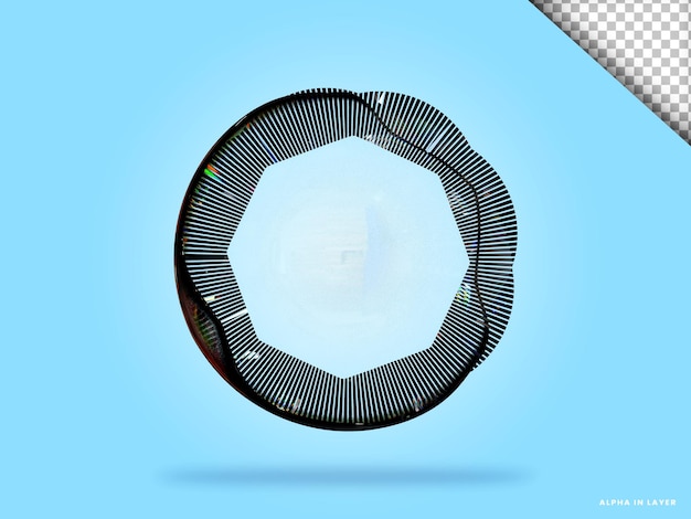 Abstract forma geometrica dispersione futuristica materiale di vetro design 3d rendering