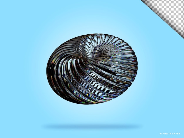 Abstract forma geometrica dispersione futuristica materiale di vetro design 3d rendering