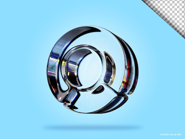 Abstract forma geometrica dispersione futuristica materiale di vetro design 3d rendering