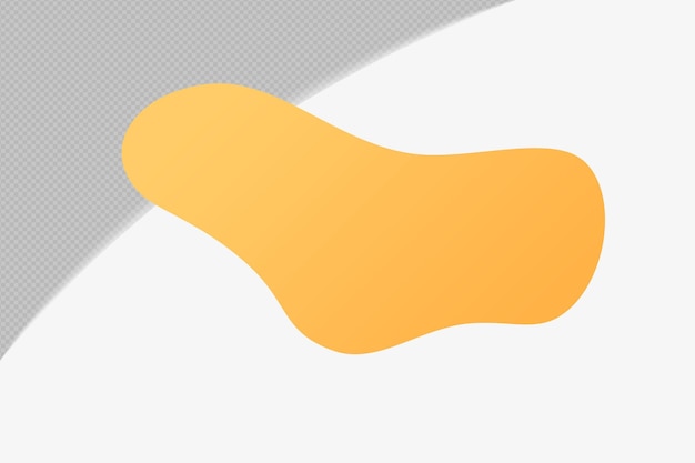 Abstract Forma trasparente Elemento con giallo morbido Colore modello psd png design