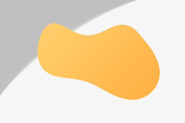 Abstract Forma trasparente Elemento con giallo morbido Colore modello psd png design