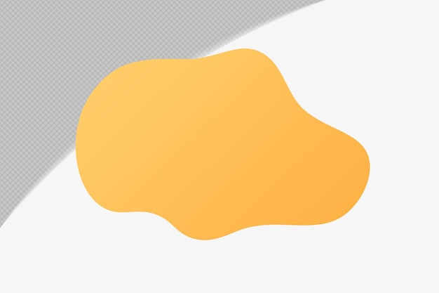 Abstract Forma trasparente Elemento con giallo morbido Colore modello psd png design