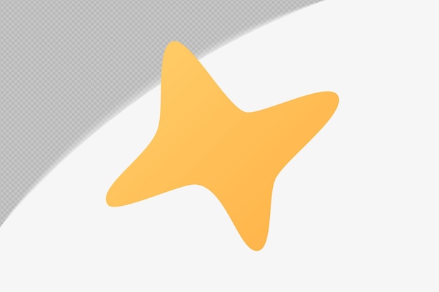 Abstract Forma trasparente Elemento con giallo morbido Colore modello psd png design