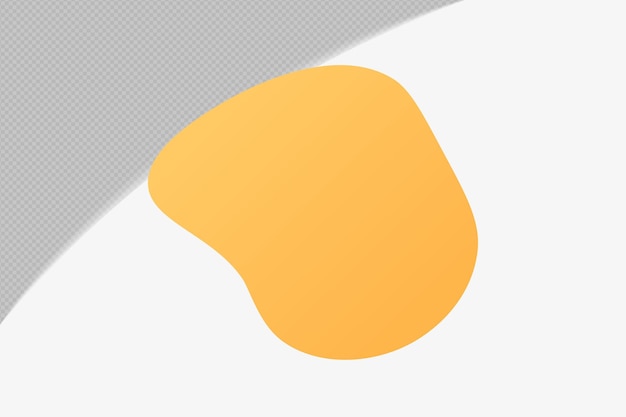Abstract Forma trasparente Elemento con giallo morbido Colore modello psd png design