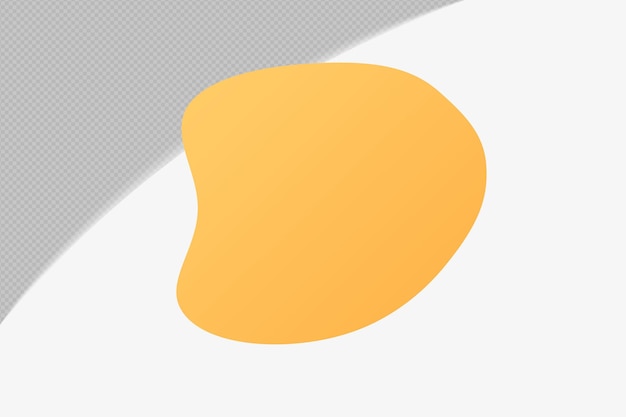 Abstract Forma trasparente Elemento con giallo morbido Colore modello psd png design