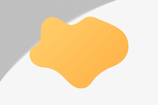 Abstract Forma trasparente Elemento con giallo morbido Colore modello psd png design