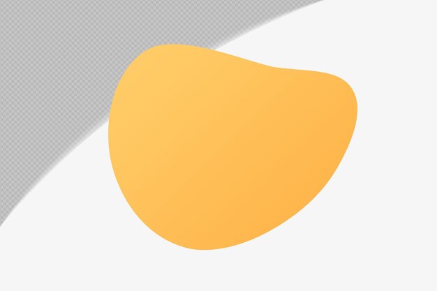 Abstract Forma trasparente Elemento con giallo morbido Colore modello psd png design