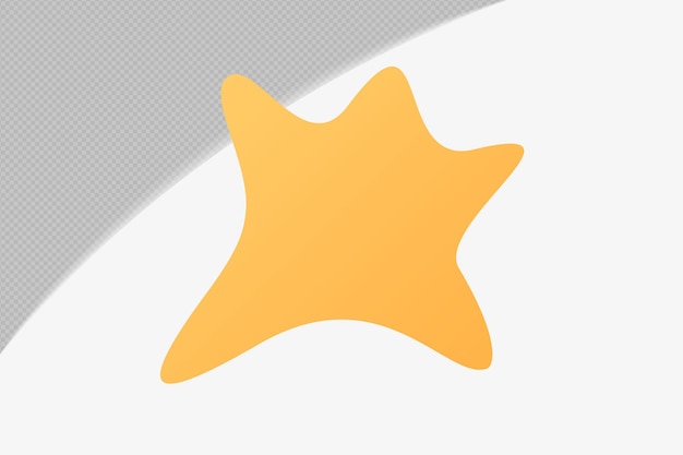 Abstract Forma trasparente Elemento con giallo morbido Colore modello psd png design