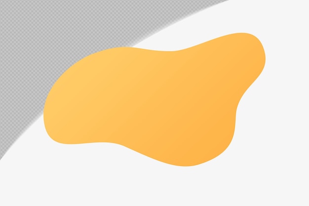 Abstract Forma trasparente Elemento con giallo morbido Colore modello psd png design