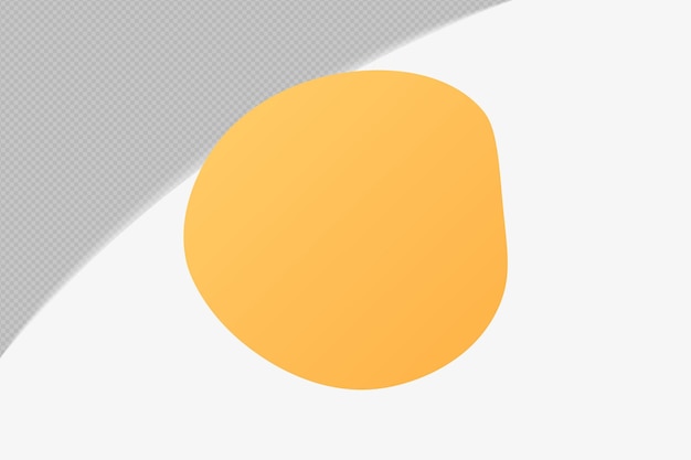 Abstract Forma trasparente Elemento con giallo morbido Colore modello psd png design