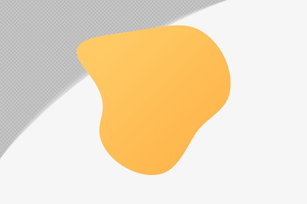 Abstract Forma trasparente Elemento con giallo morbido Colore modello psd png design