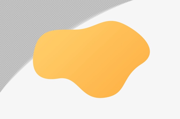 Abstract Forma trasparente Elemento con giallo morbido Colore modello psd png design