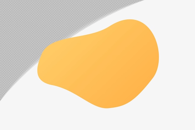 Abstract Forma trasparente Elemento con giallo morbido Colore modello psd png design