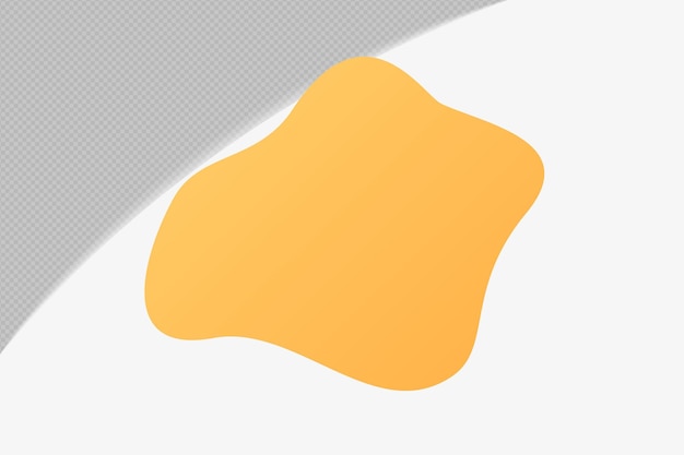 Abstract Forma trasparente Elemento con giallo morbido Colore modello psd stock png design