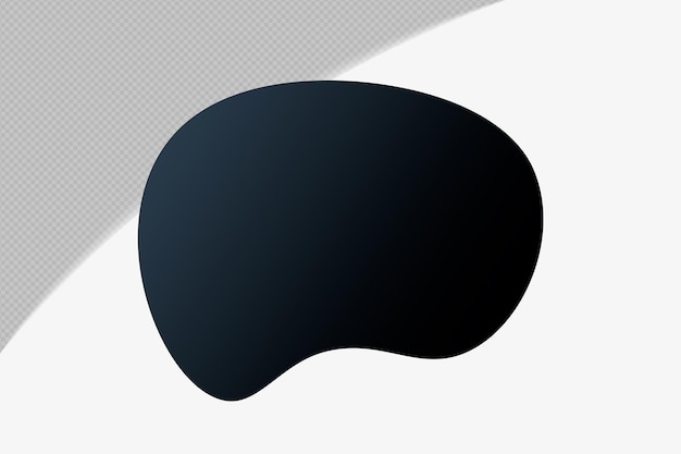 Abstract Forma trasparente Elemento gradiente con Black Midnight Mirage Colore modello psd png design