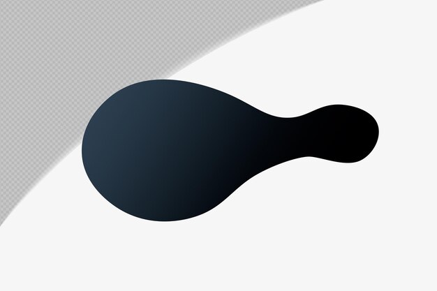 Abstract Forma trasparente Elemento gradiente con Black Midnight Mirage Colore modello psd png design