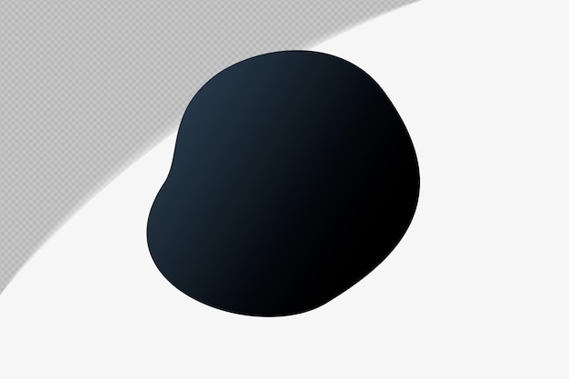 Abstract Forma trasparente Elemento gradiente con Black Midnight Mirage Colore modello psd png design