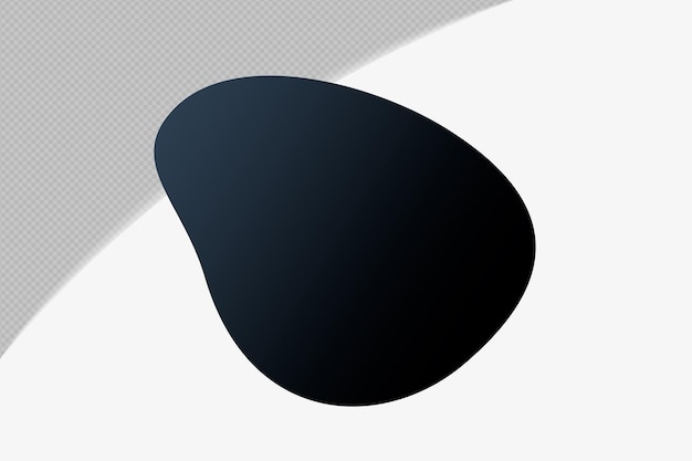 Abstract Forma trasparente Elemento gradiente con Black Midnight Mirage Colore modello psd png design