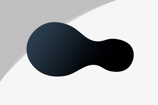 Abstract Forma trasparente Elemento gradiente con Black Midnight Mirage Colore modello psd png design