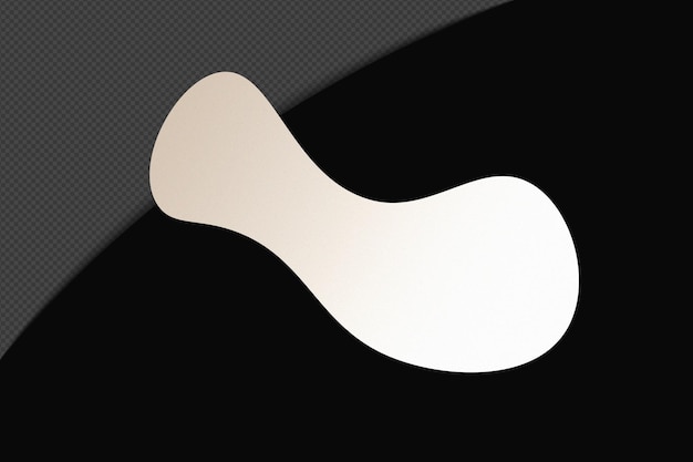 Abstract Forma trasparente Gradiente Elemento con calmo bianco morbido Colore modello psd png design