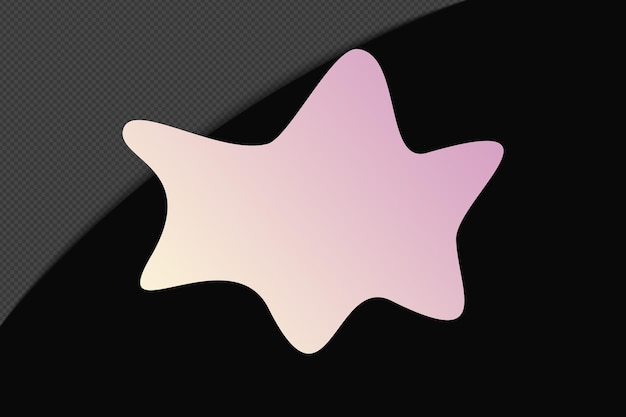 Abstract Forma trasparente Gradiente Elemento con rosa morbido Colore modello psd png design