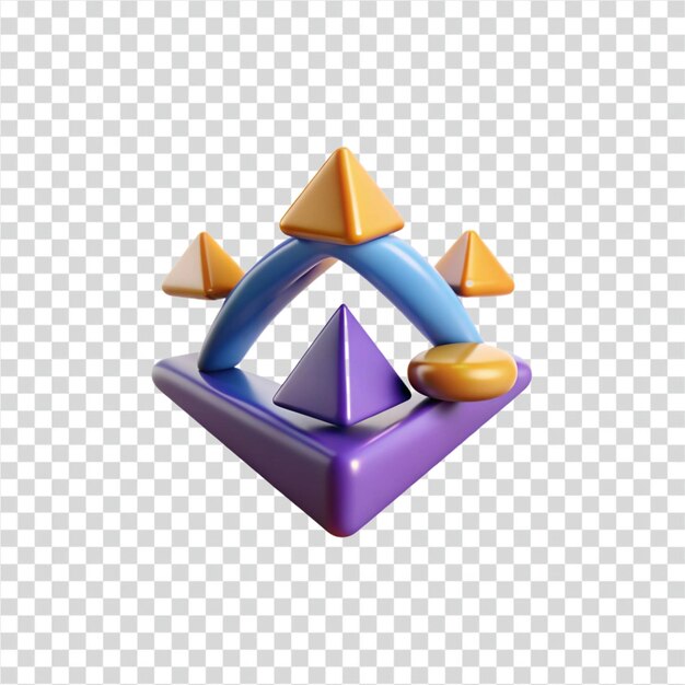 Abstract Forme geometriche 3D Piramidi Arco e cubi