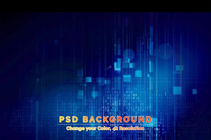 PSD abstract futuristic electronic circuit technology background