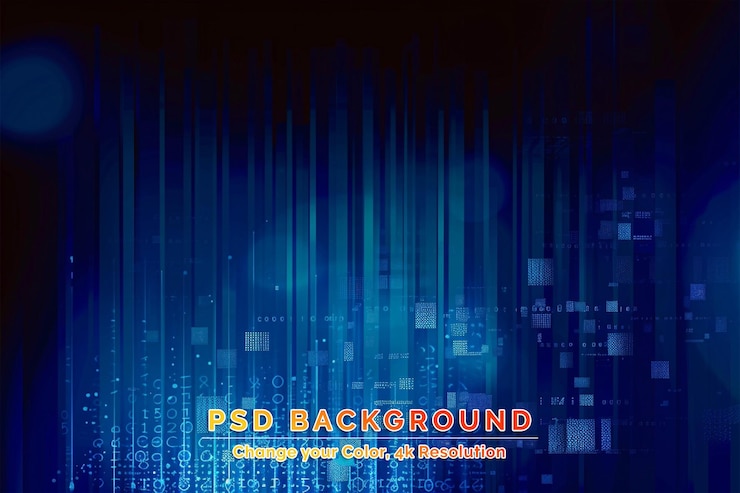 PSD abstract futuristic electronic circuit technology background