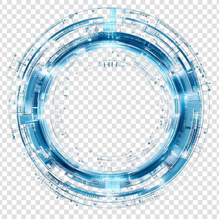 PSD abstract futuristische digitale technologie des blauen kreises
