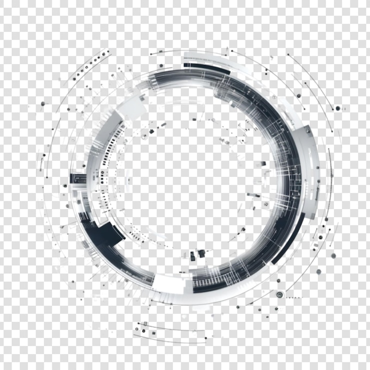 PSD abstract futuristische digitale technologie des schwarzen kreises