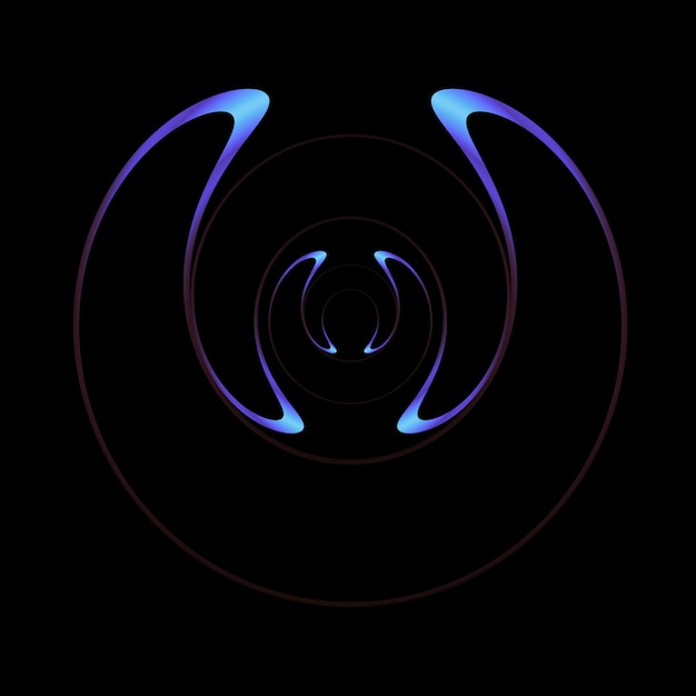 Abstract Geometric Blue Circles Design