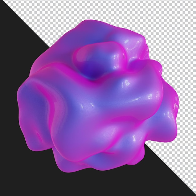 Abstract geometric shape futuristic gradient material design 3d rendering