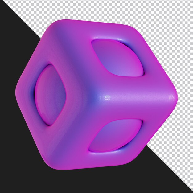 Abstract geometric shape futuristic gradient material design 3d rendering