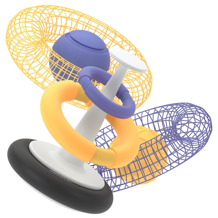 PSD abstract geometry 3d element