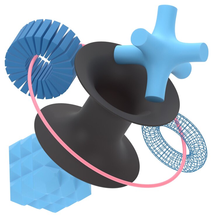 PSD abstract geometry 3d element
