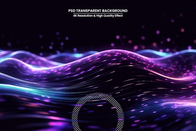 abstract glow waves shiny golden moving lines design element with glitter effect on dark background