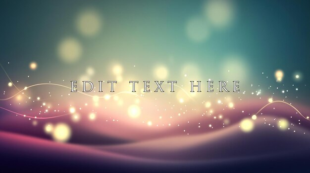 abstract glowing wave background with bokeh lights and sparkles