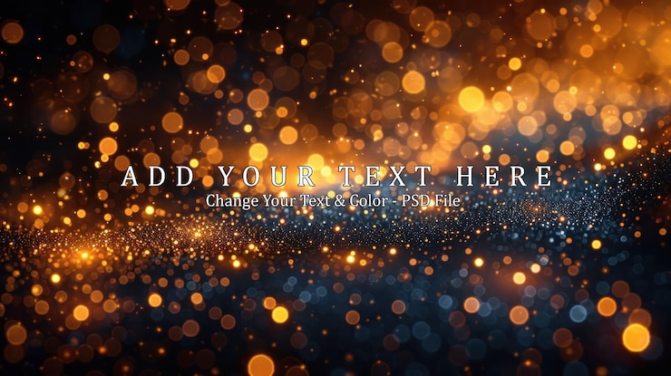 PSD abstract golden lights sullo sfondo