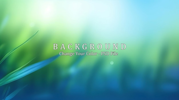 Abstract green and blue blurred gradient background with light Generative AI