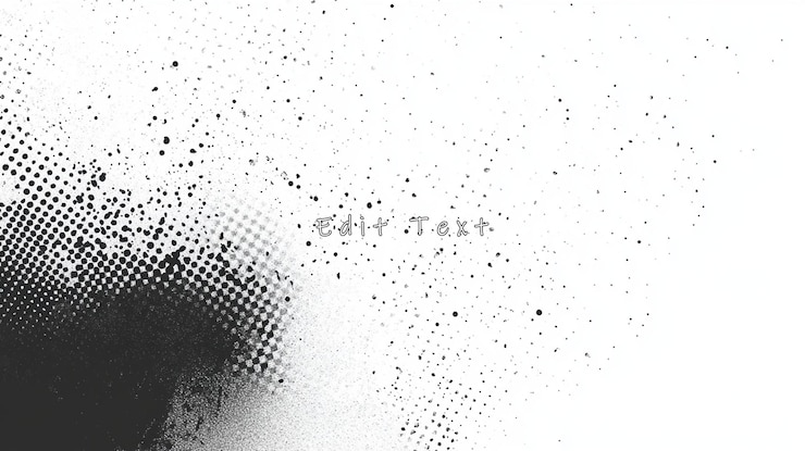 PSD abstract halftone black and white texture
