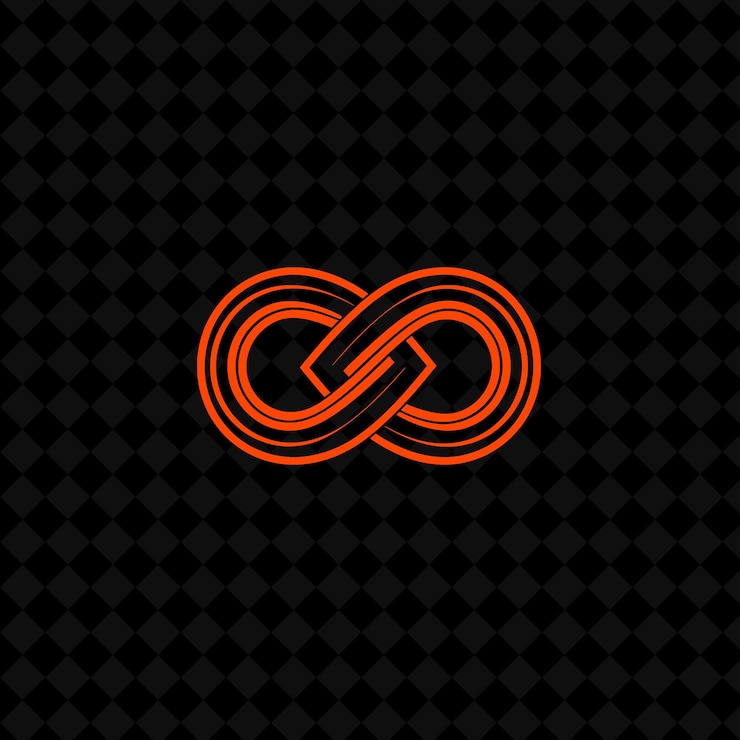 PSD abstract infinity logo com loops decorativos e um design vector de plantas criativo continuou