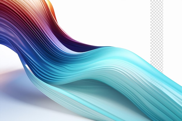 Abstract Leuchtende Wellenkurven auf durchsichtigem Hintergrund
