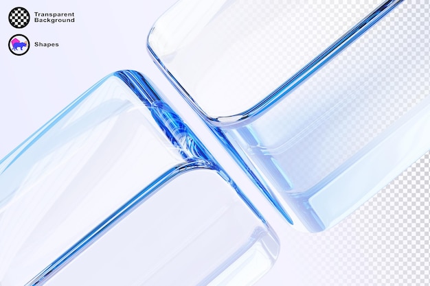 Abstract light blue background with glass transparent cubes Crystal blocks clear square boxes glossy geometric objects Futuristic digital technology render wallpaper pattern