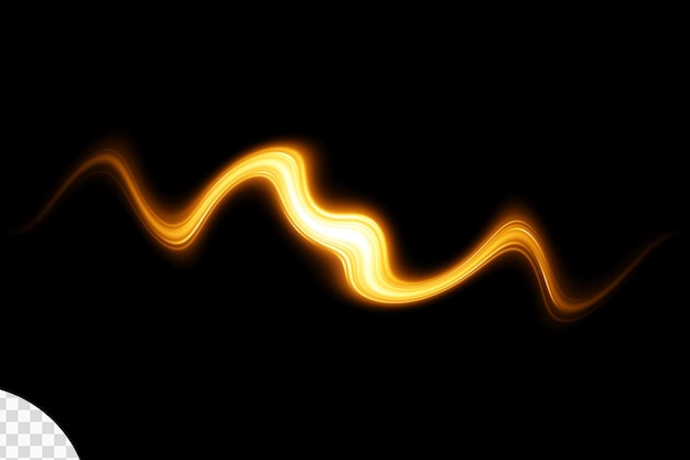 Abstract light golden swirl neon lighting effect spiral light lines