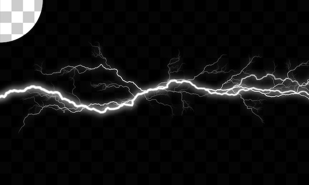 Abstract lightning transparent background design
