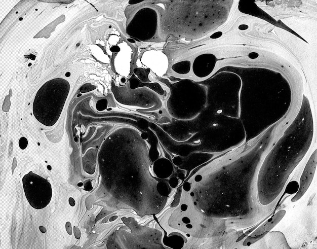 Abstract liquid black acrylic art marble texture png