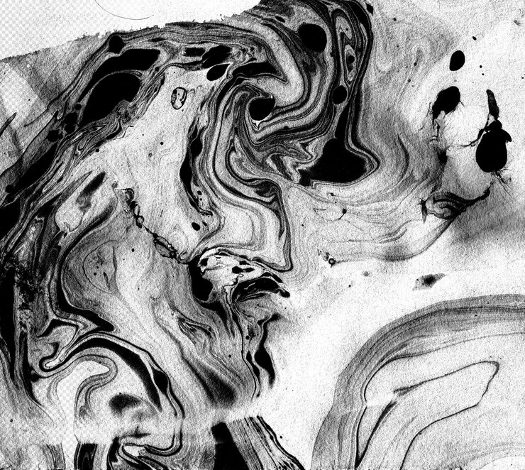 PSD abstract liquid black acrylic art marble texture png