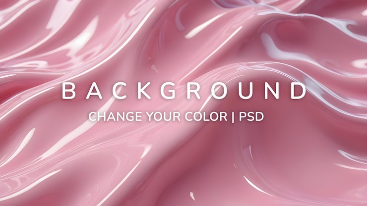 PSD abstract liquido rosa lucido ondate 3d sfondo