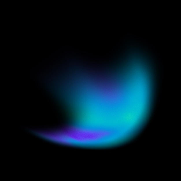 Abstract Luce luminosa al buio con colori blu e viola